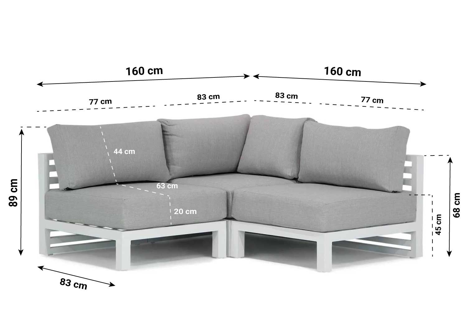 Santika Jaya hoek loungeset 3-delig thumbnail
