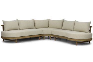 Santika Kayu hoek loungeset 3-delig