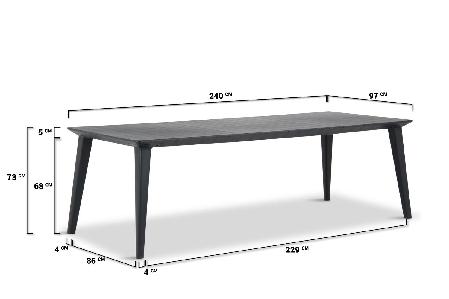 Keter Lima kunststof tuintafel 240 cm