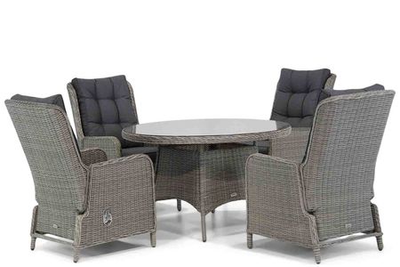 Garden Collections Kingston/Aberdeen 120 cm rond dining tuinset 5-delig