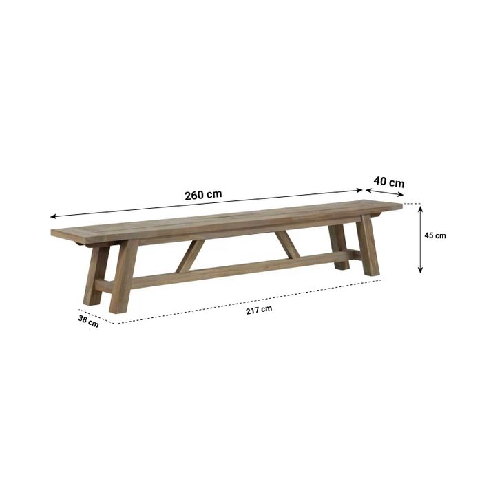 Lifestyle Dallas/Lazio 260 cm dining tuinset 5-delig