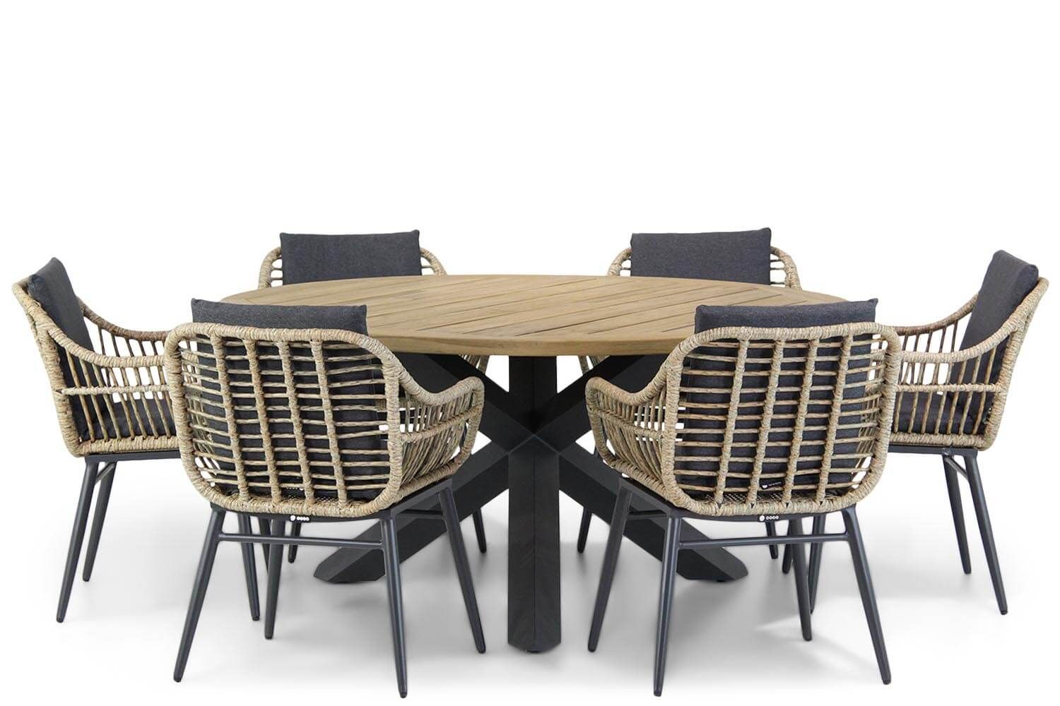 Coco Leonardo/Rockville 160 cm dining tuinset 7-delig thumbnail