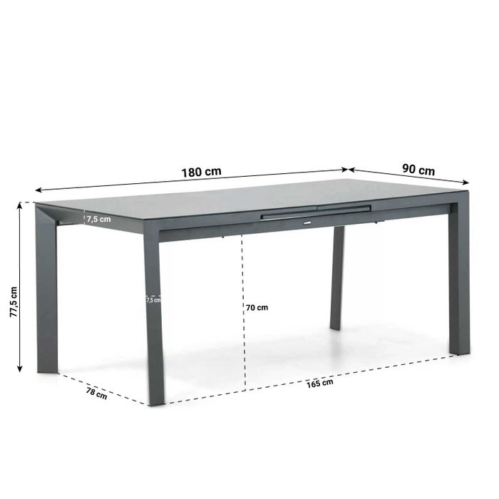 Osmen Joliet/Alicante 180/240 cm dining tuinset 5-delig