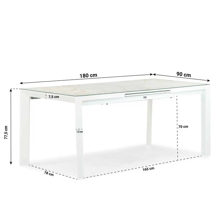 Lifestyle Rome/Alicante 180/240 cm dining tuinset 5-delig