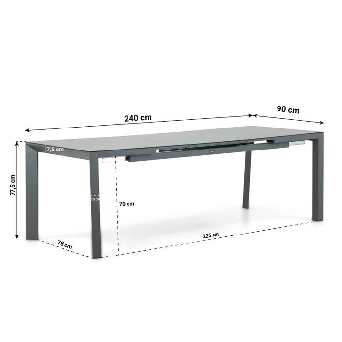 Osmen Joliet/Alicante 180/240 cm dining tuinset 5-delig