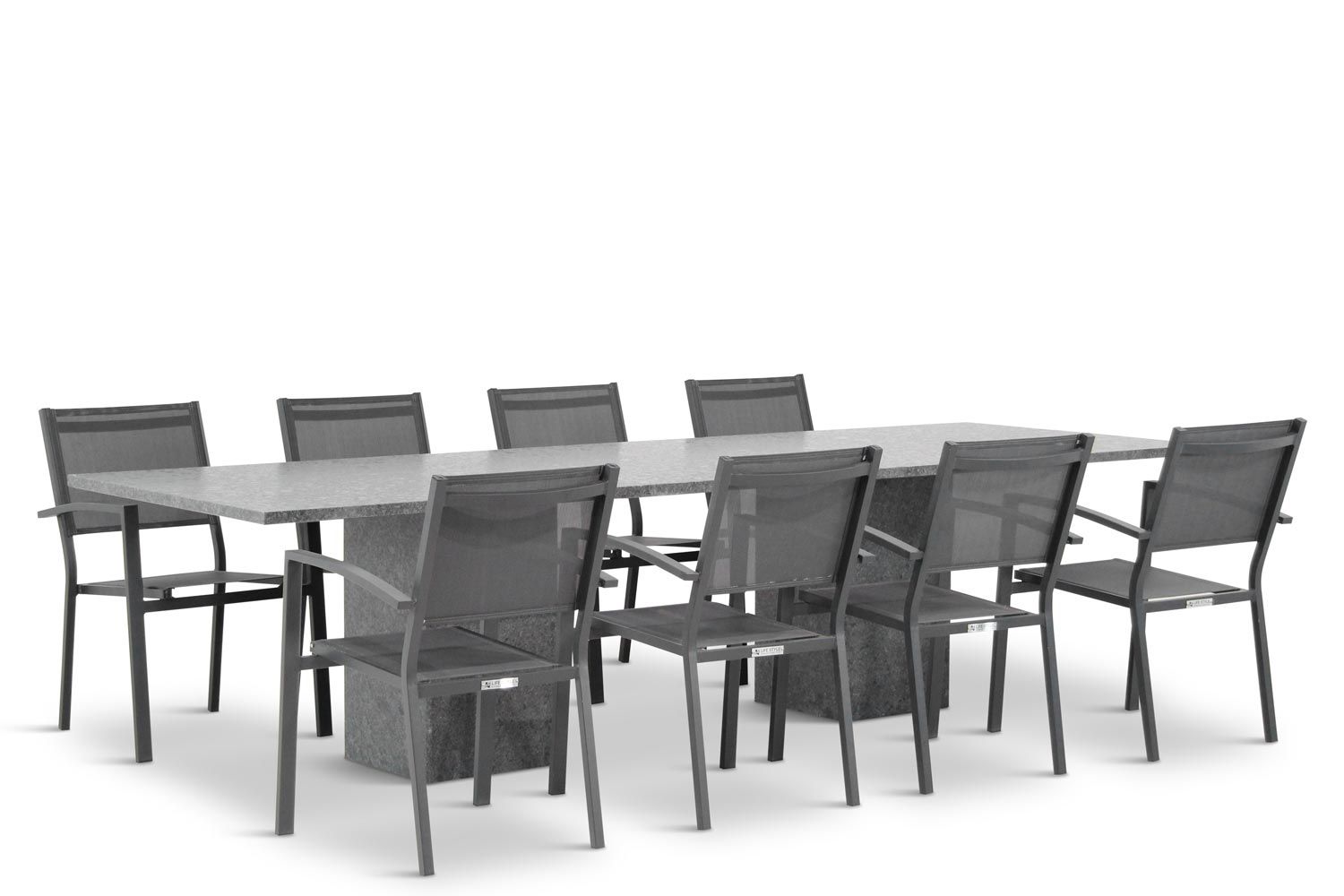 Lifestyle Amarilla/Graniet 300 cm dining tuinset 9-delig stapelbaar thumbnail