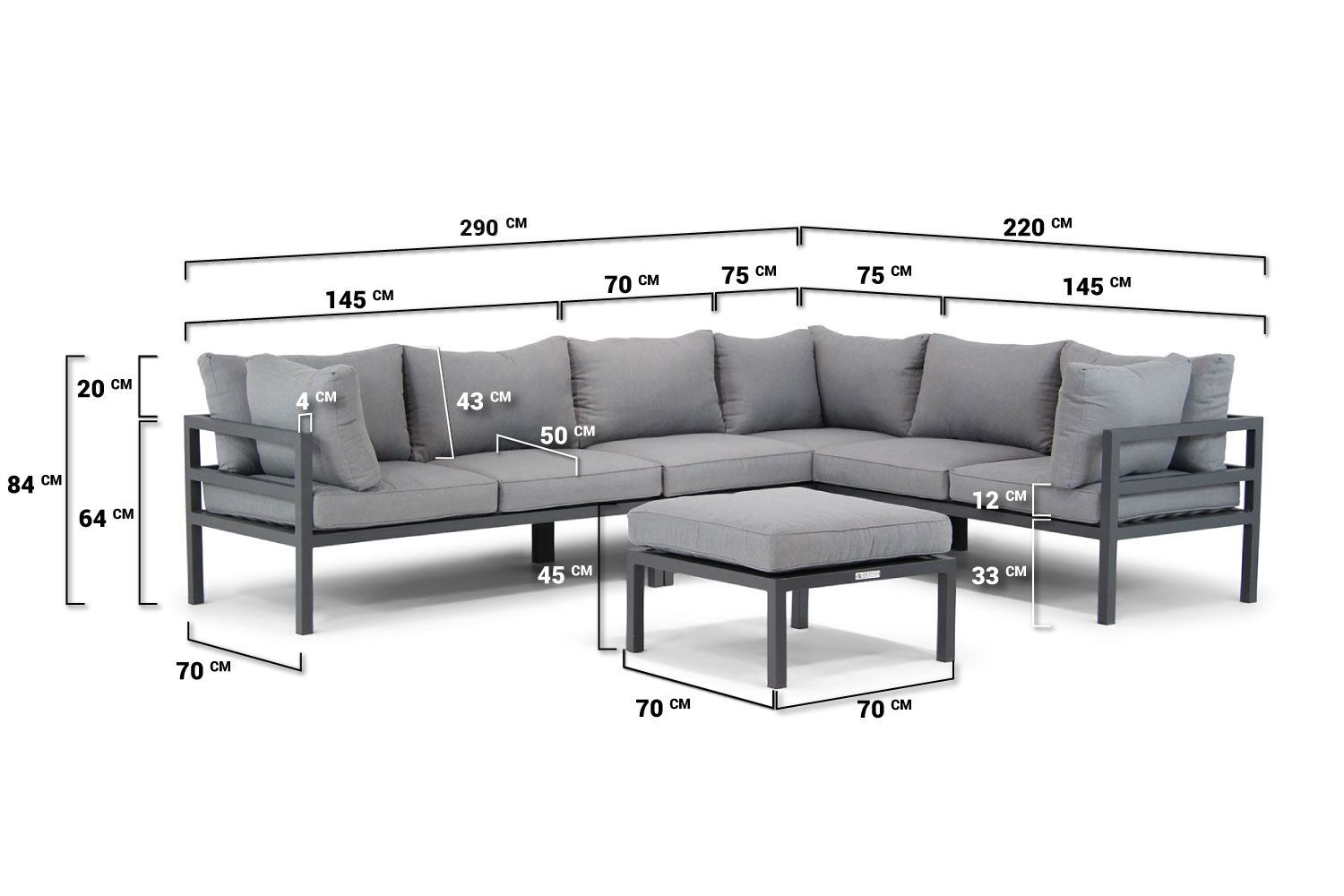 Lifestyle Arenas hoek loungeset 6-delig