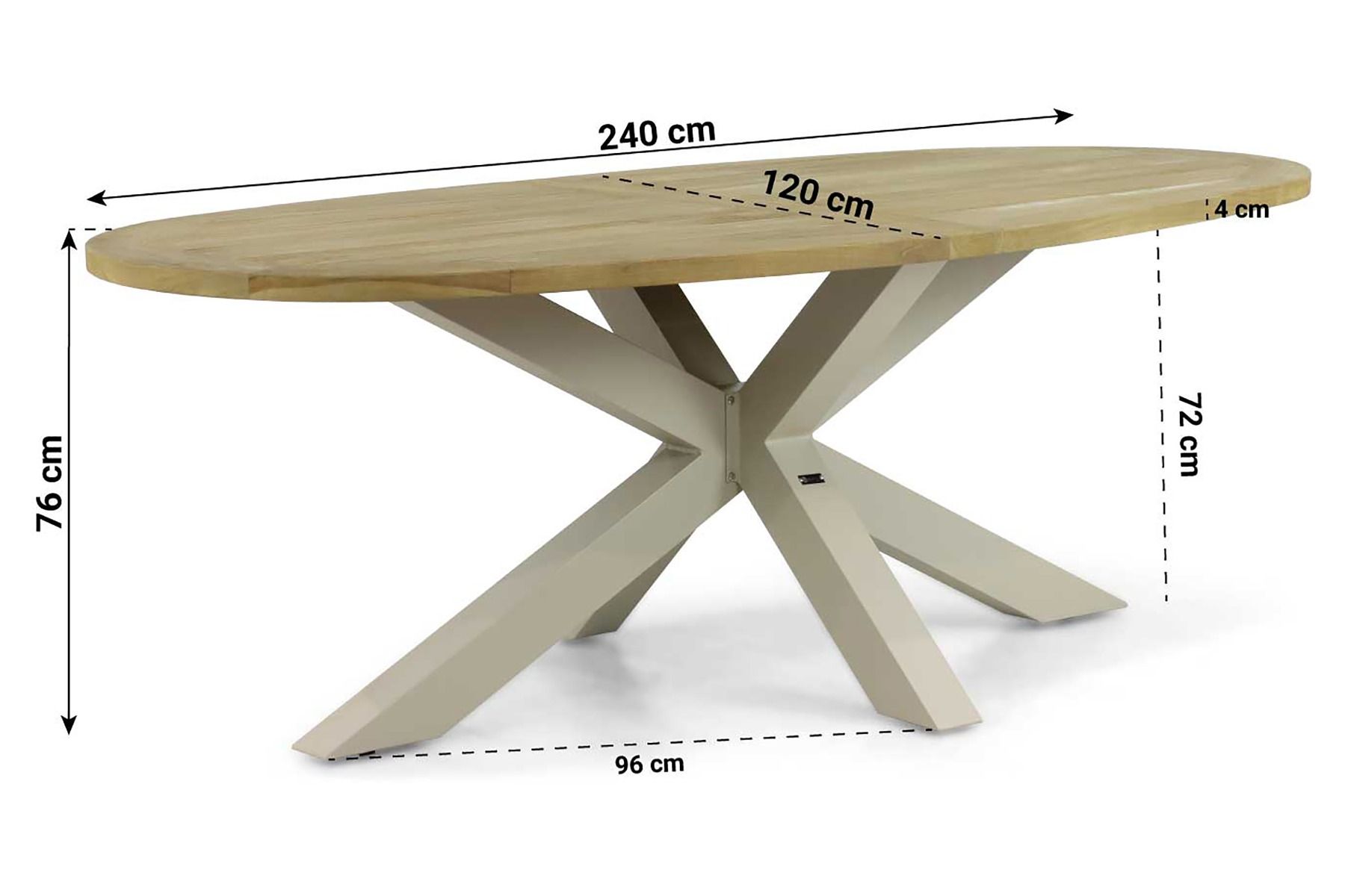 Lifestyle Salina/Brookline 240 cm dining tuinset 7-delig