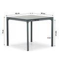 Tuintafel met afmetingen – vierkante tafel van antraciet aluminium en HPL blad thumbnail