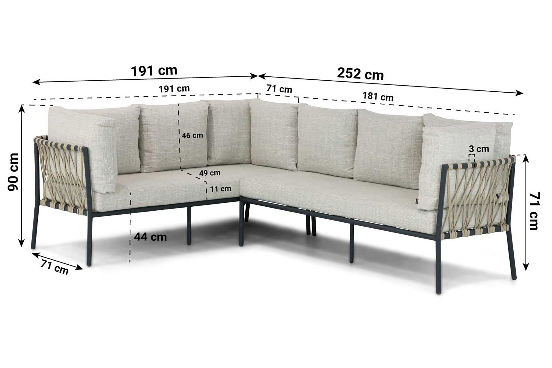 Lifestyle Cordani dining loungeset 4-delig