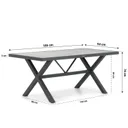 Lifestyle Crossley dining tuintafel 185 cm thumbnail