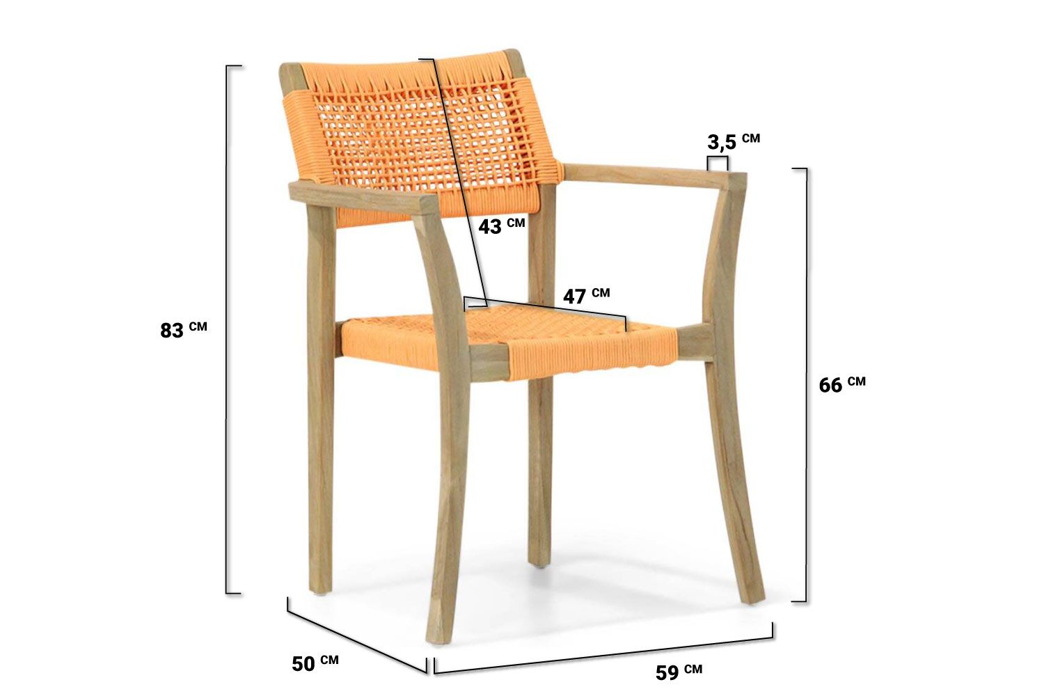 Lifestyle Dallas/Bristol 90 cm dining tuinset 5-delig