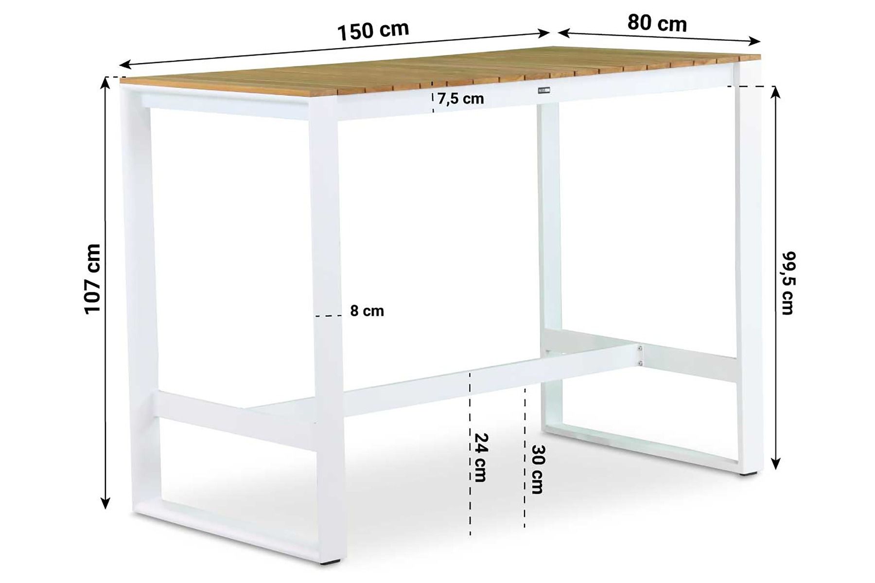 Lifestyle Faro bartafel 150 x 80 cm
