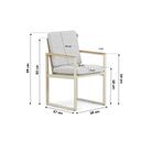 Tuinstoel met afmetingen - Dining tuinstoel met loft aluminium frame thumbnail