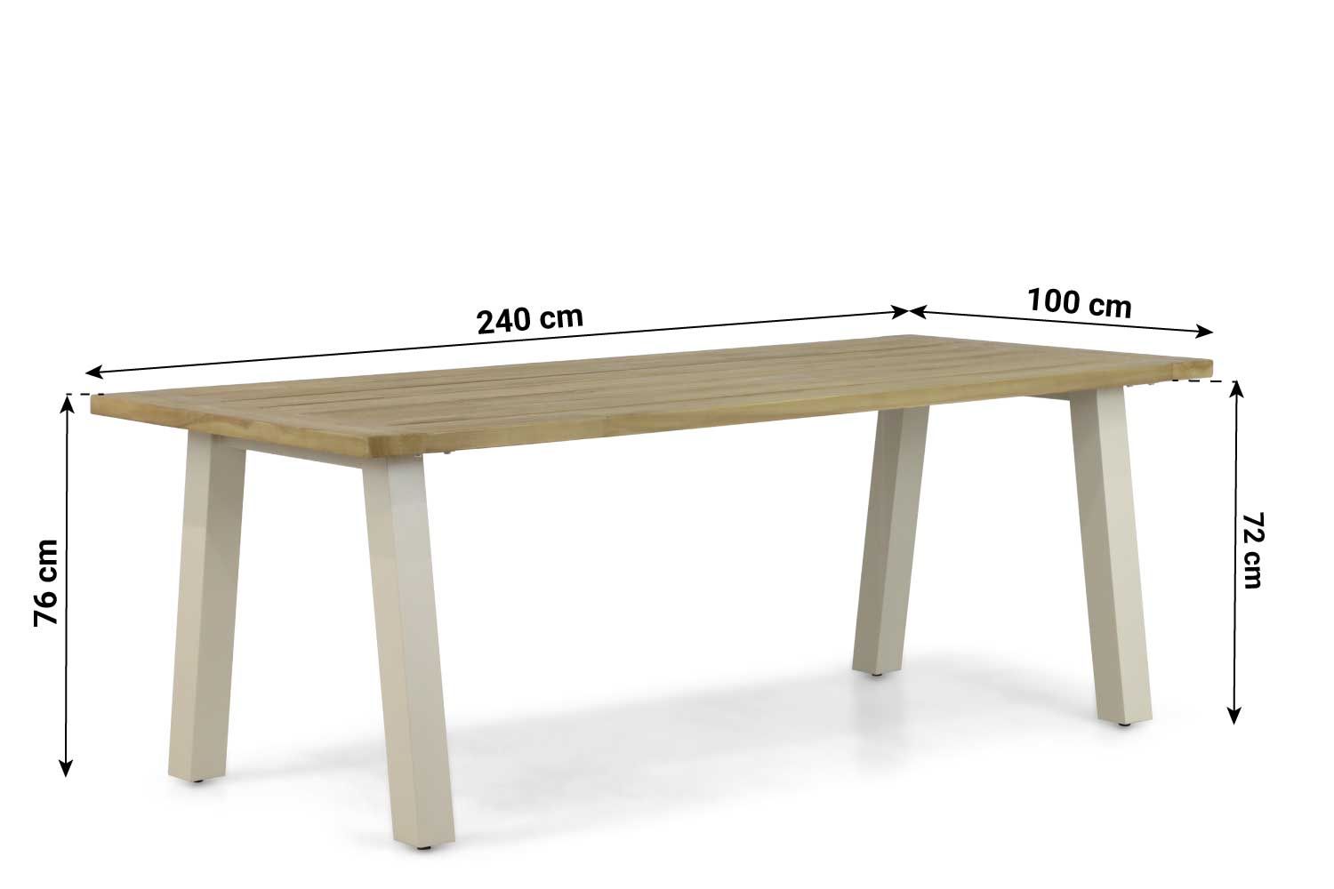 Lifestyle Glasgow dining tuintafel 240 x 100 cm thumbnail