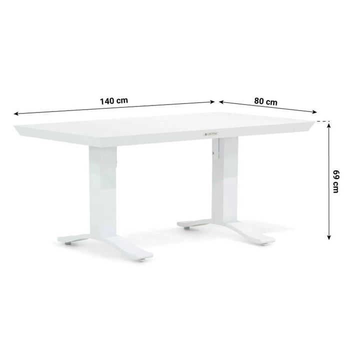 Lifestyle Lione lounge/dining tuintafel 140 x 80 cm