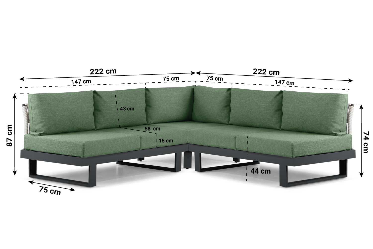 Lifestyle Lorenzo hoek loungeset 4-delig