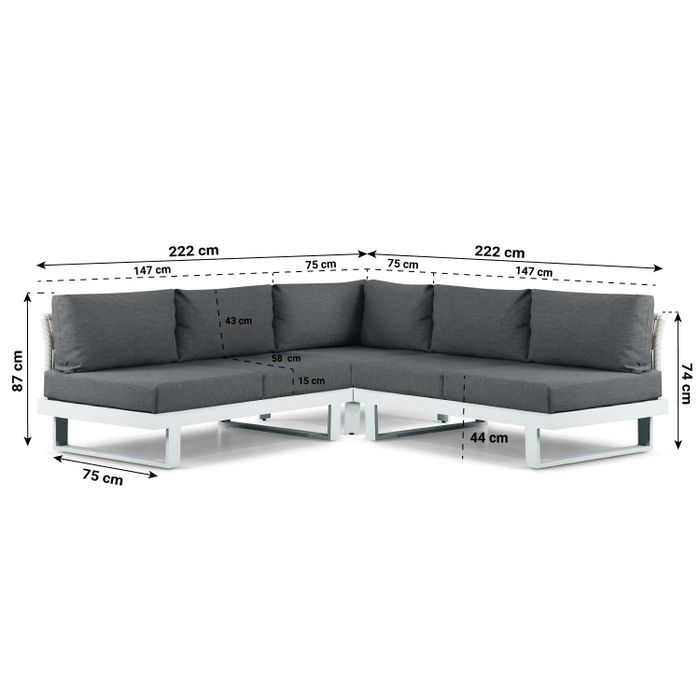 Lifestyle Lorenzo hoek loungeset 3-delig