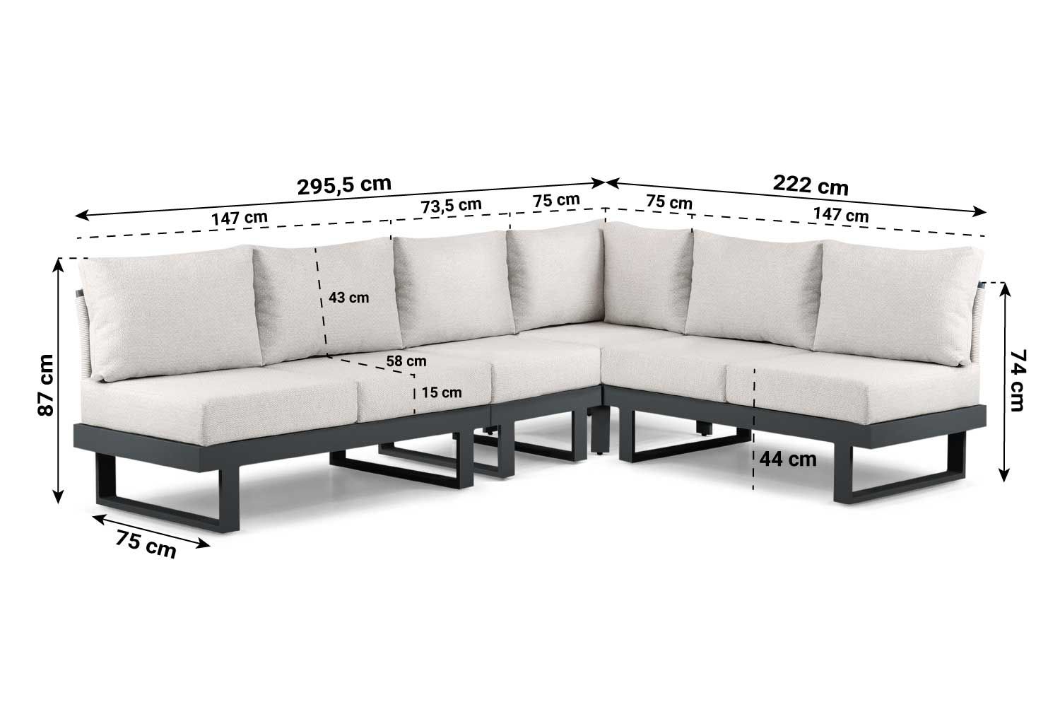 Lifestyle Lorenzo hoek loungeset 5-delig
