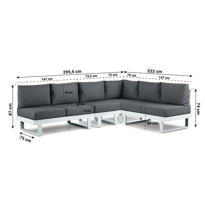 Lifestyle Lorenzo hoek loungeset 5-delig
