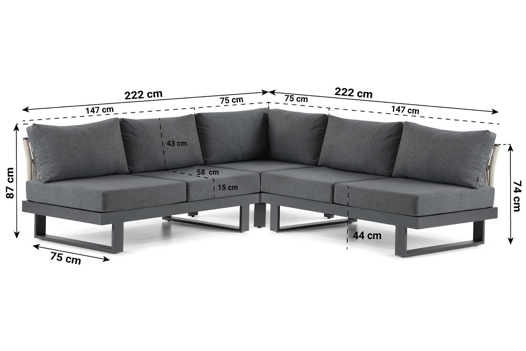 Lifestyle Lorenzo hoek loungeset 3-delig
