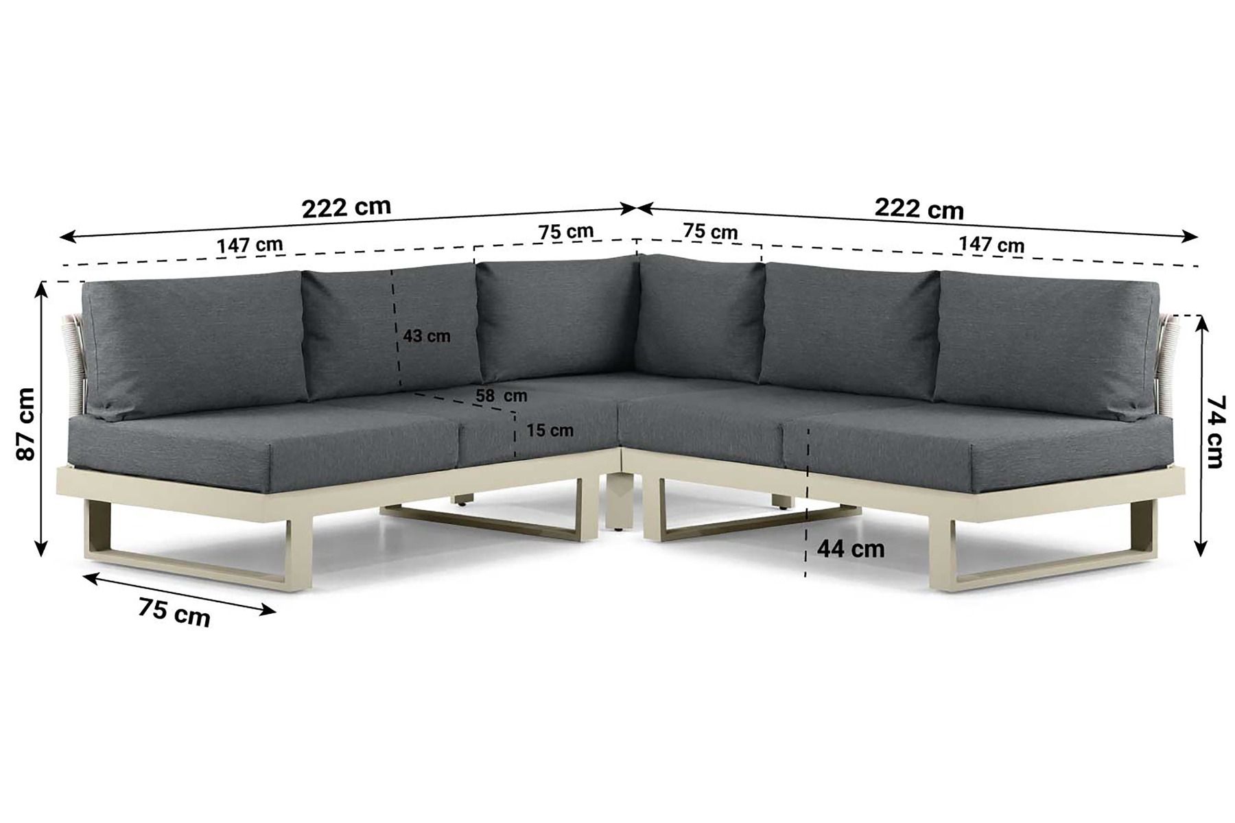 Lifestyle Lorenzo hoek loungeset 3-delig