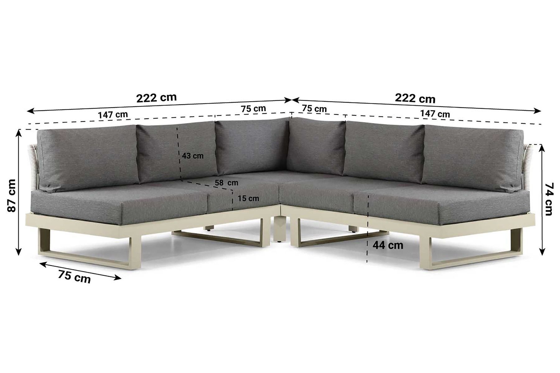 Lifestyle Lorenzo hoek loungeset 3-delig thumbnail