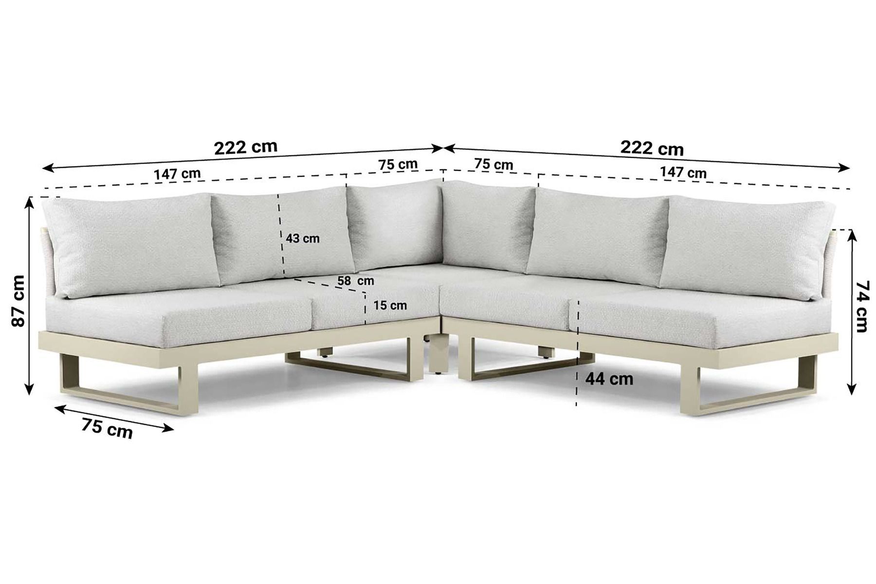 Lifestyle Lorenzo hoek loungeset 4-delig thumbnail