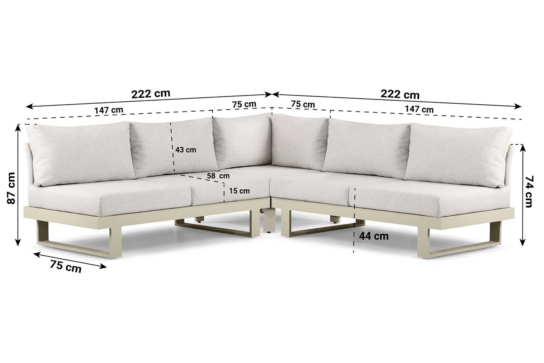 Lifestyle Lorenzo hoek loungeset 3-delig
