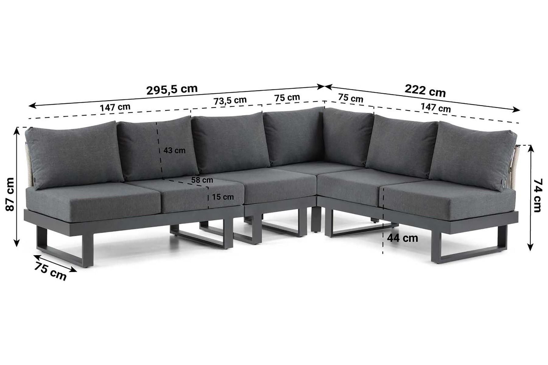 Lifestyle Lorenzo hoek loungeset 4-delig