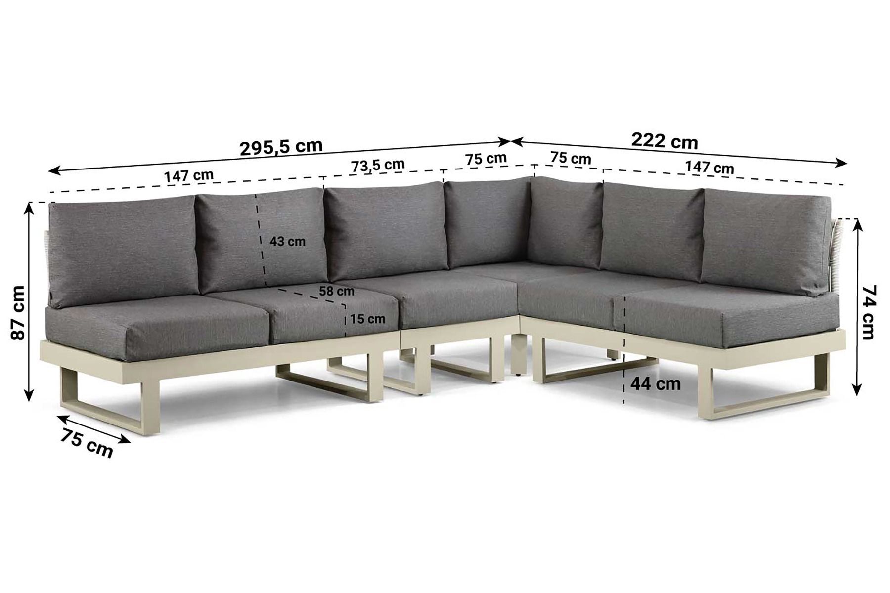 Lifestyle Lorenzo hoek loungeset 4-delig thumbnail