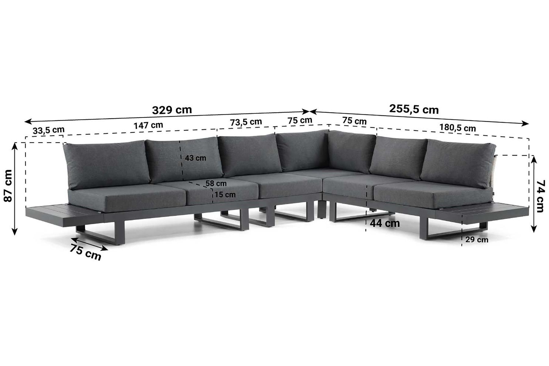 Lifestyle Lorenzo hoek loungeset 7-delig
