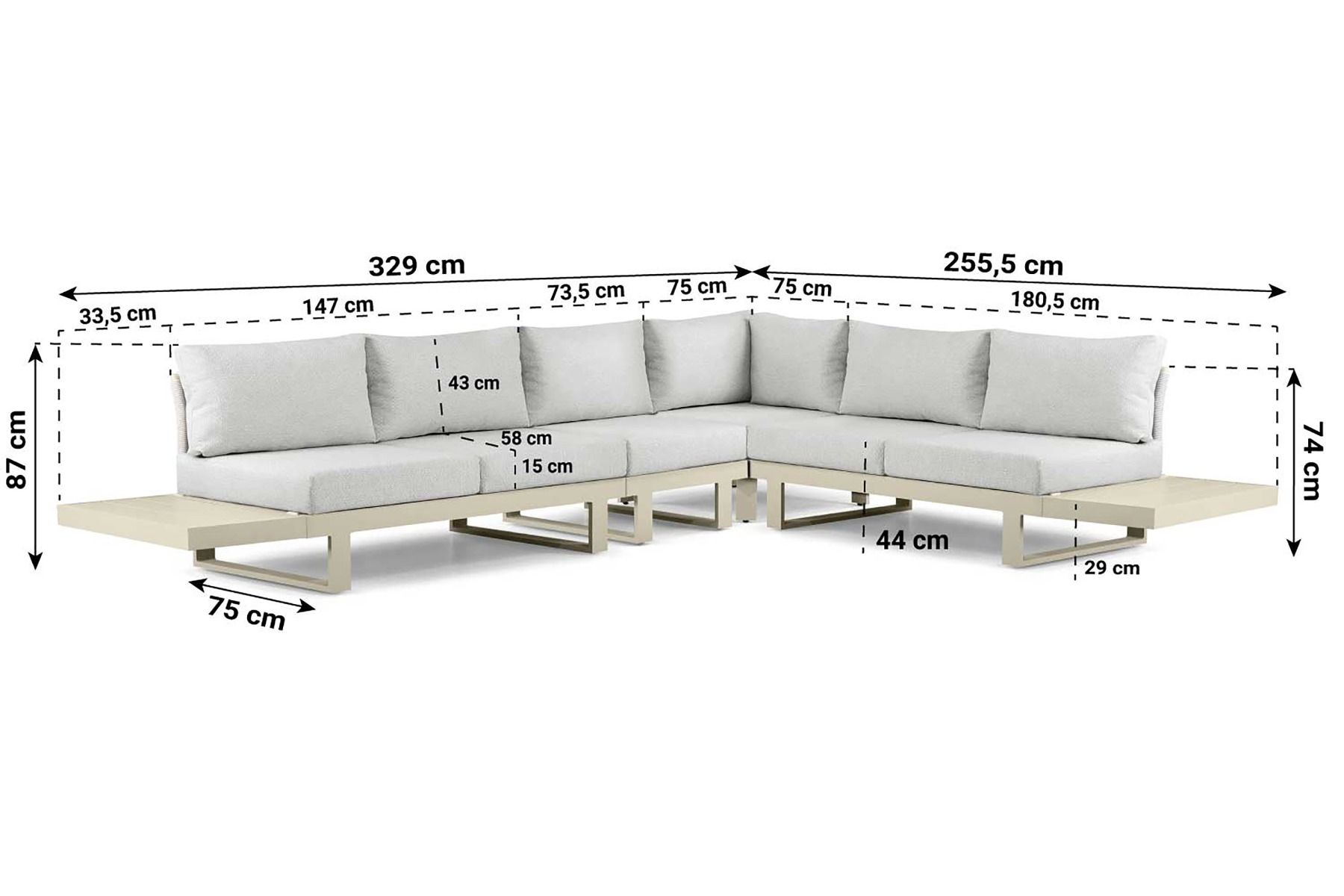Lifestyle Lorenzo hoek loungeset 7-delig