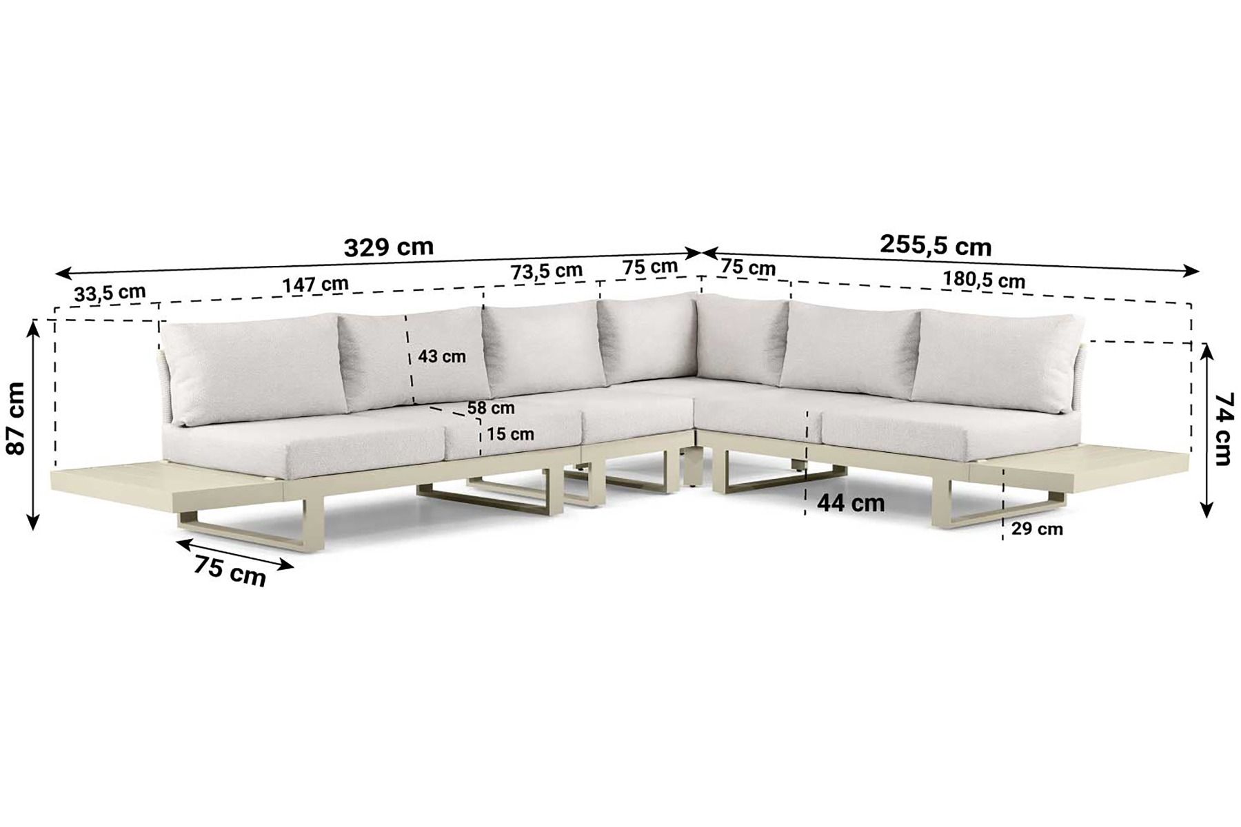 Lifestyle Lorenzo hoek loungeset 7-delig