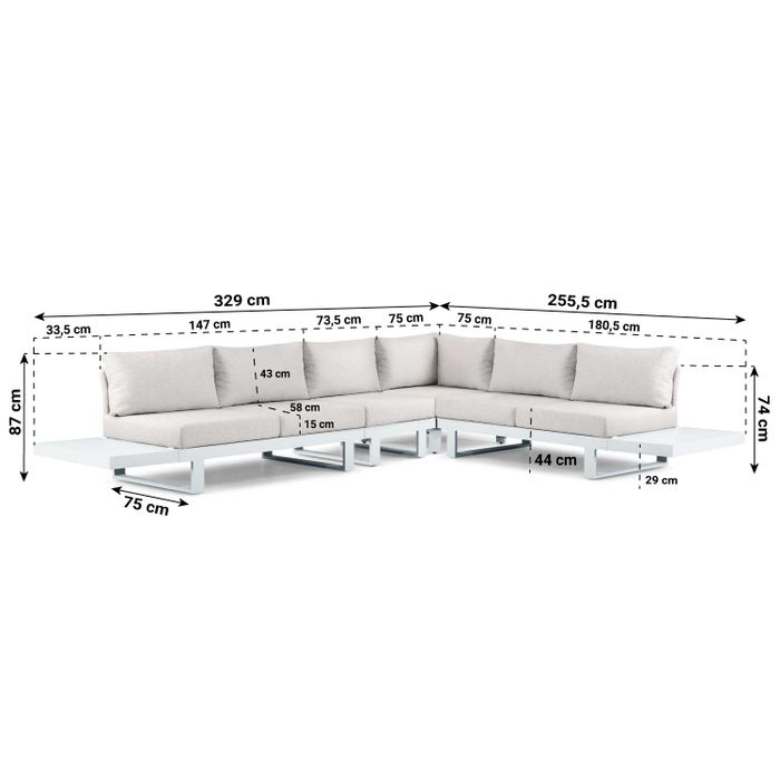 Lifestyle Lorenzo hoek loungeset 7-delig