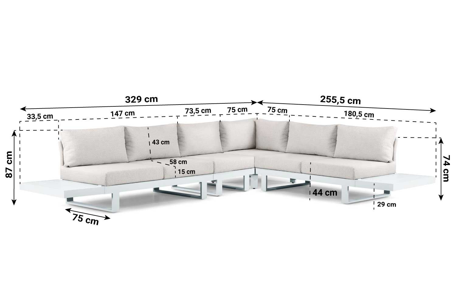 Lifestyle Lorenzo hoek loungeset 6-delig