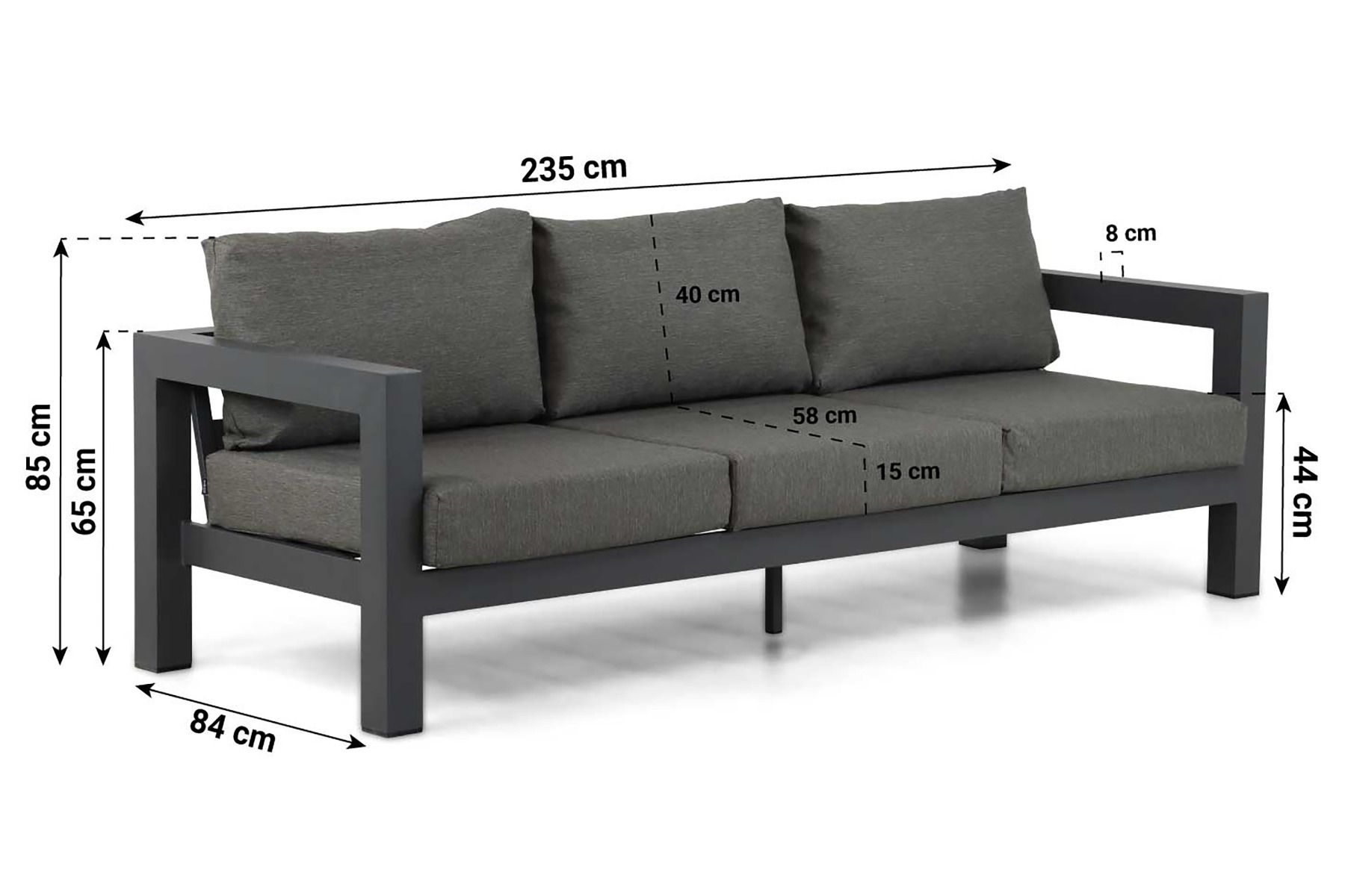 Lifestyle Luca lounge tuinbank 3-zits