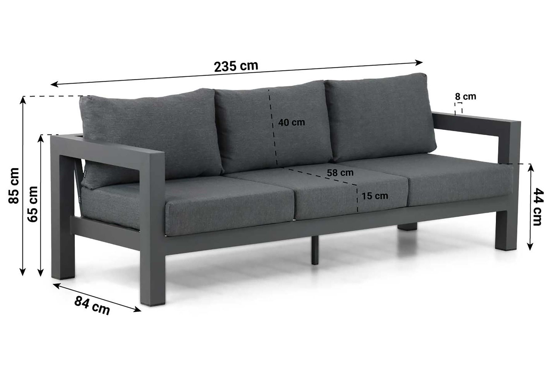 Lifestyle Luca lounge tuinbank 3-zits
