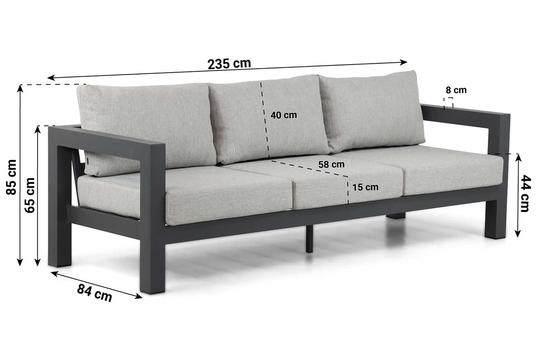Lifestyle Luca lounge tuinbank 3-zits