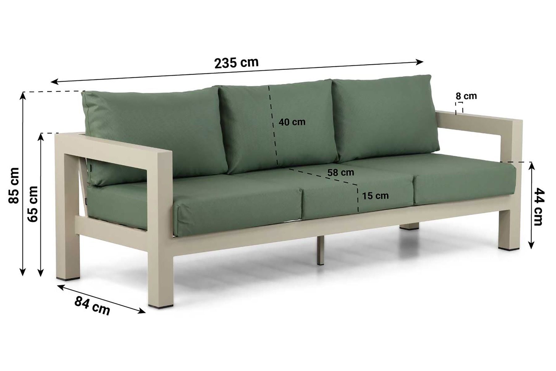 Lifestyle Luca lounge tuinbank 3-zits