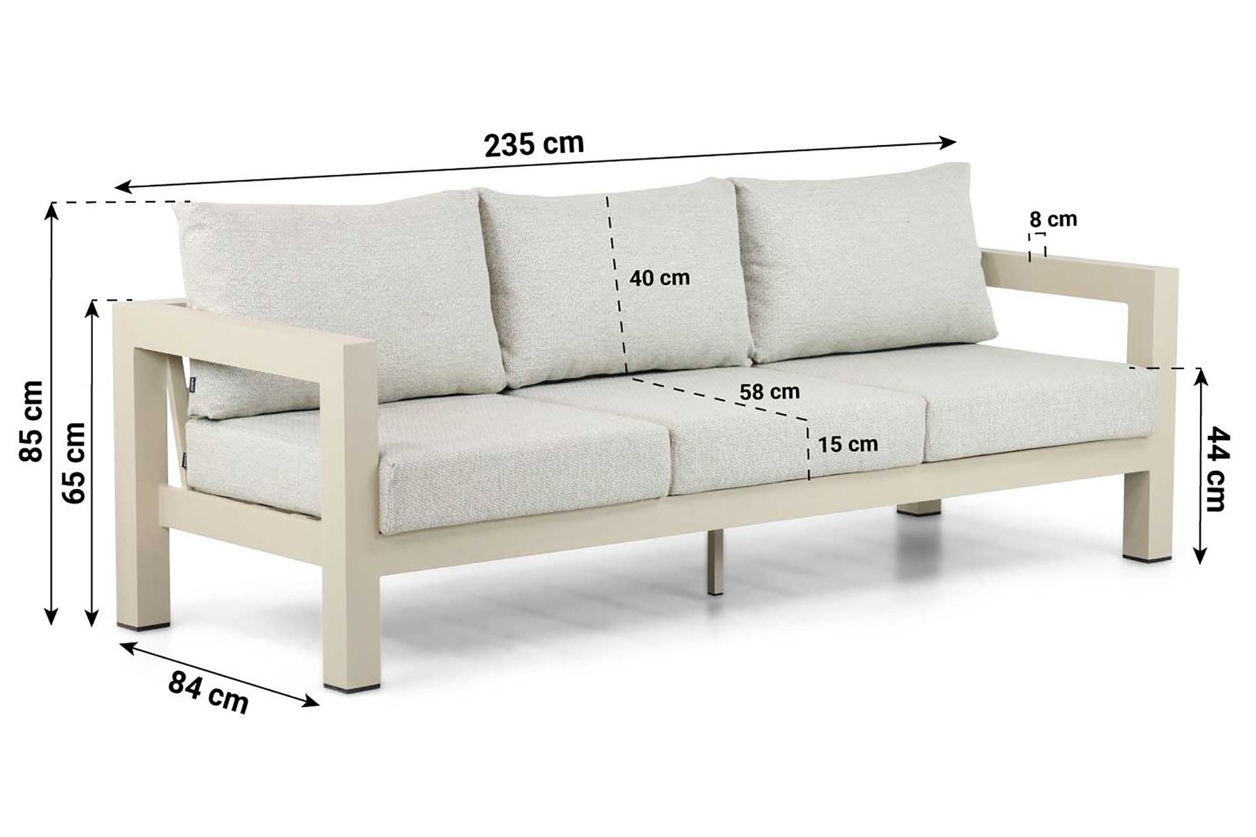 Lifestyle Luca lounge tuinbank 3-zits