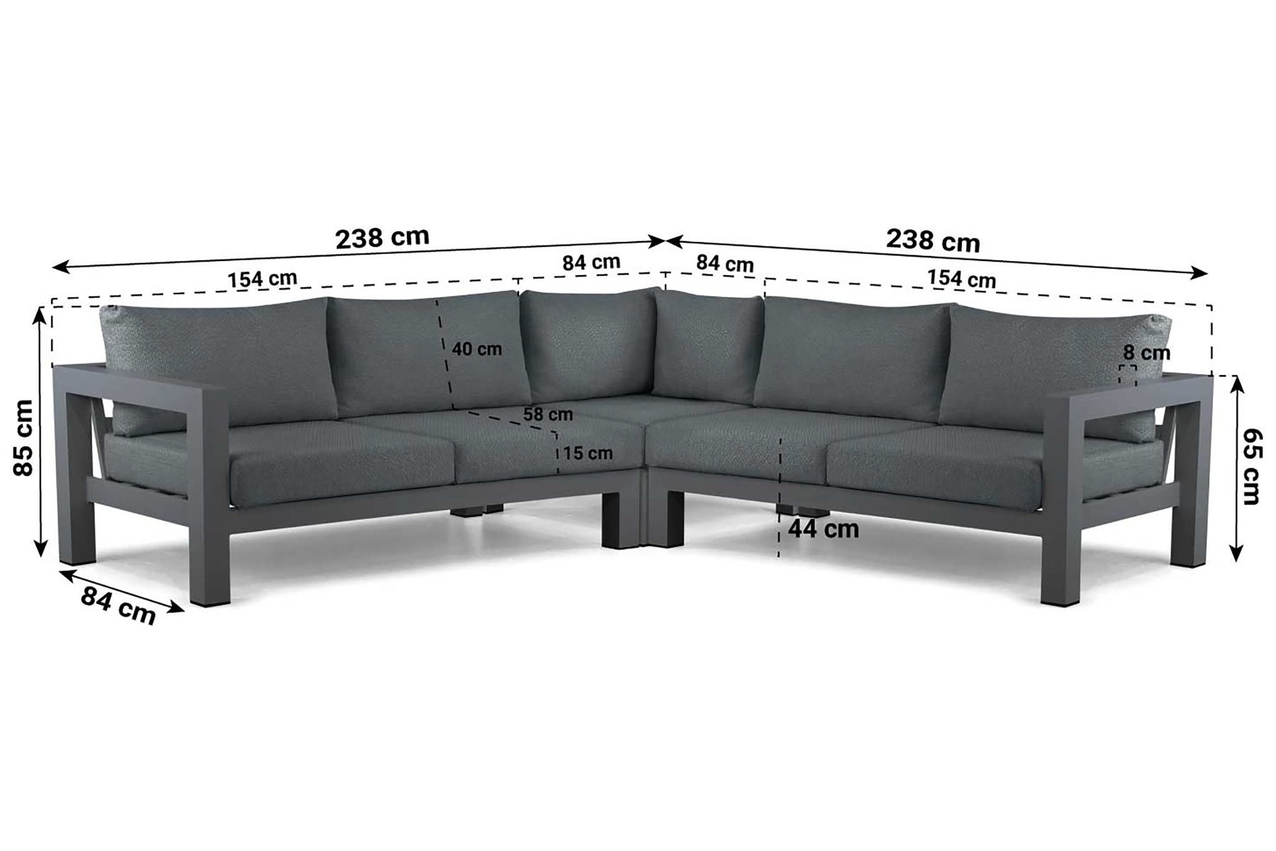 Lifestyle Luca hoek loungeset 3-delig thumbnail