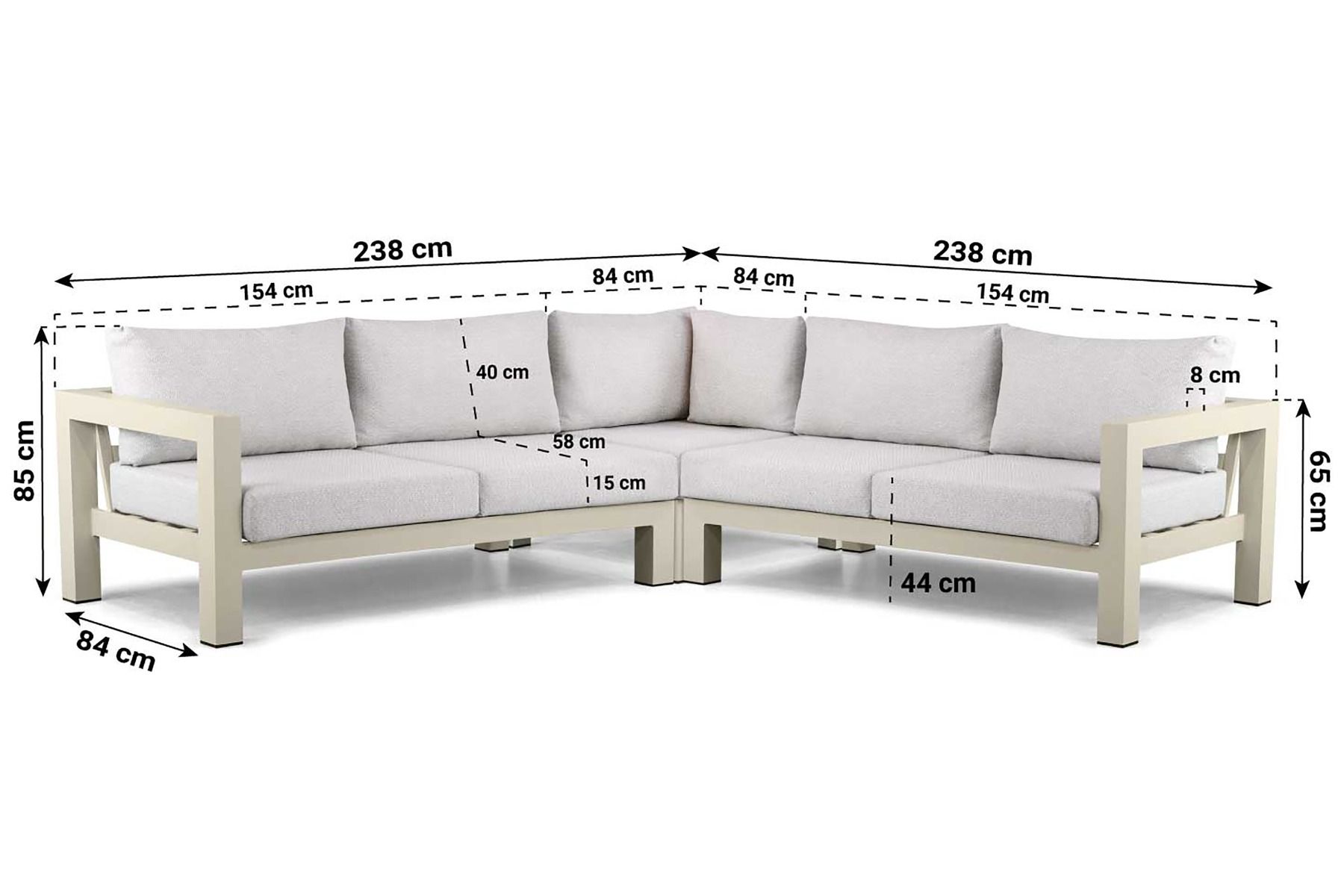 Lifestyle Luca hoek loungeset 4-delig thumbnail