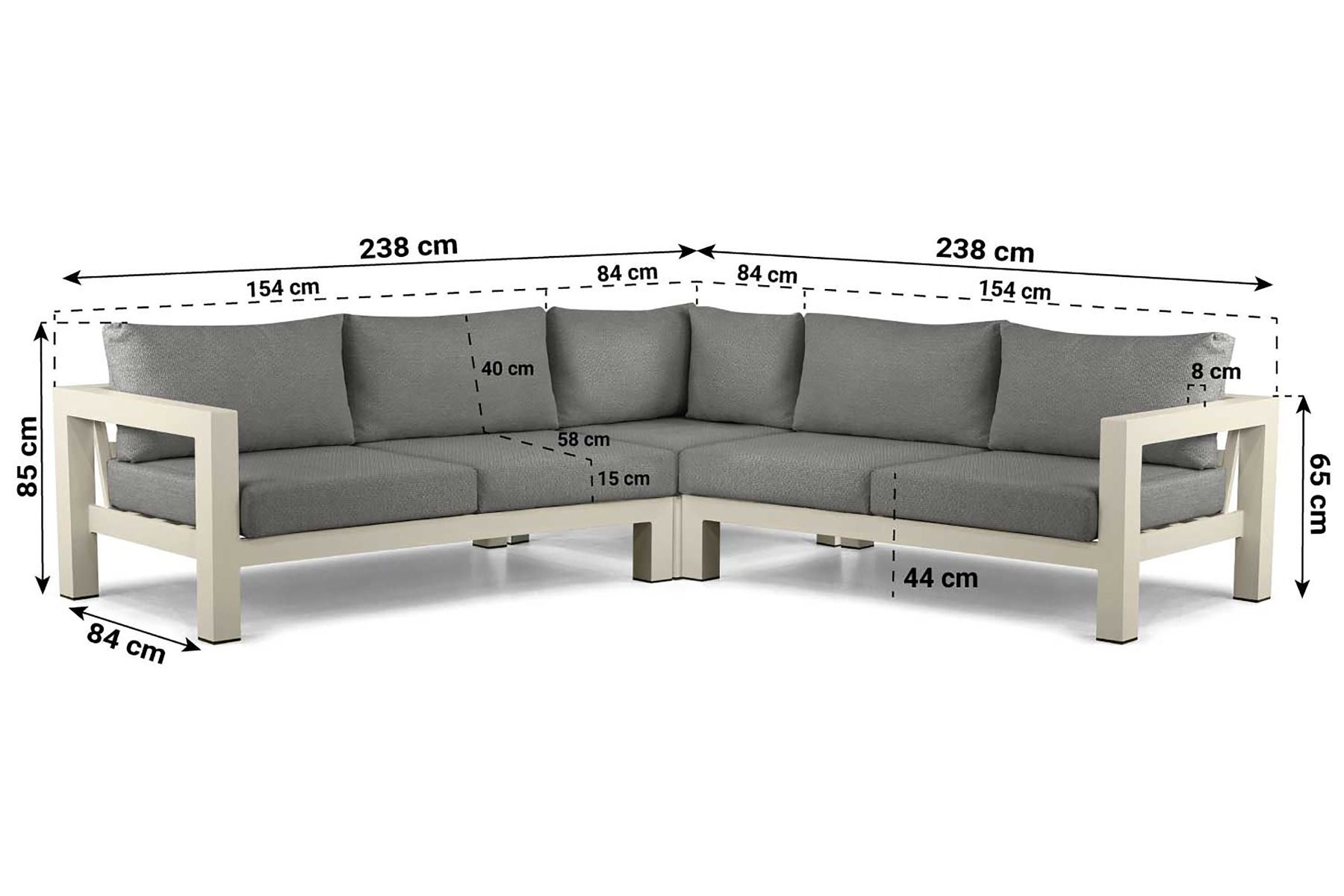 Lifestyle Luca hoek loungeset 4-delig thumbnail