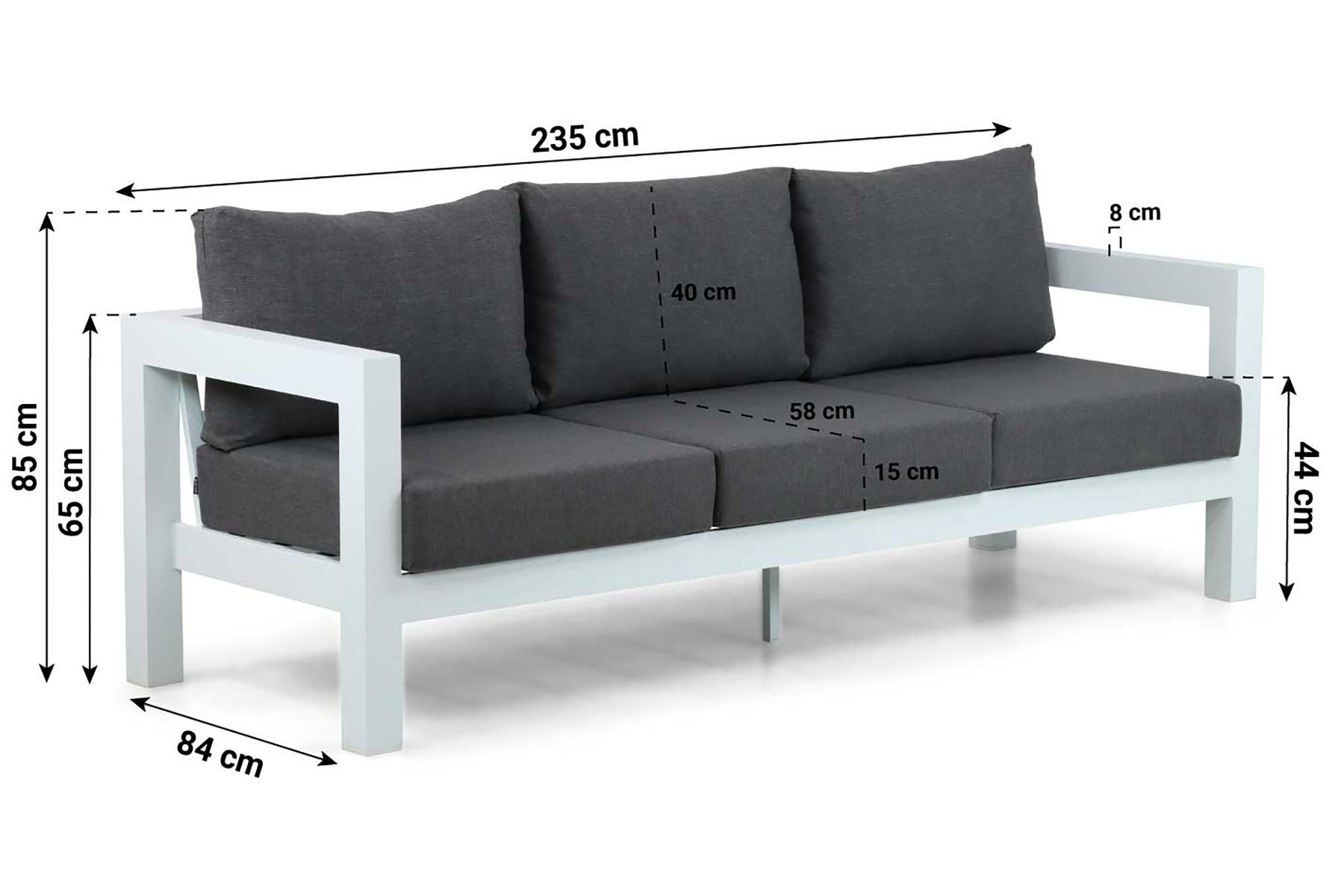 Lifestyle Luca lounge tuinbank 3-zits