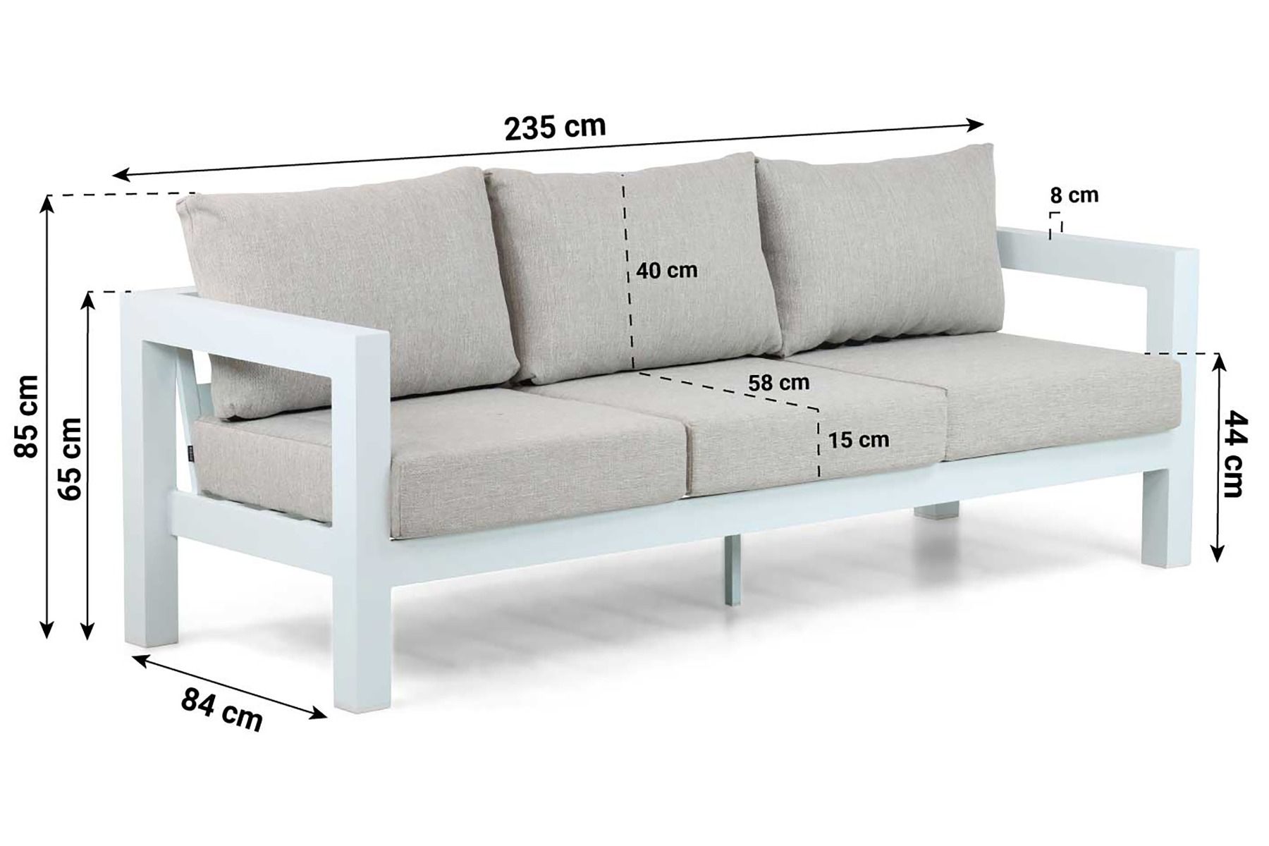Lifestyle Luca lounge tuinbank 3-zits
