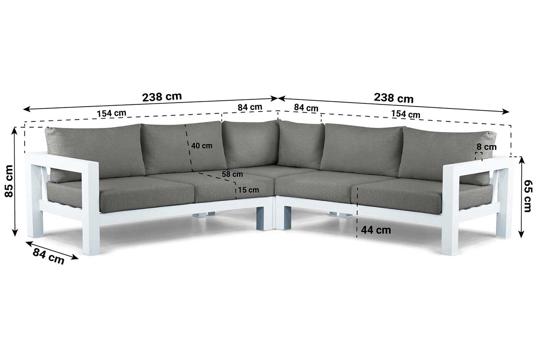 Lifestyle Luca hoek loungeset 4-delig thumbnail