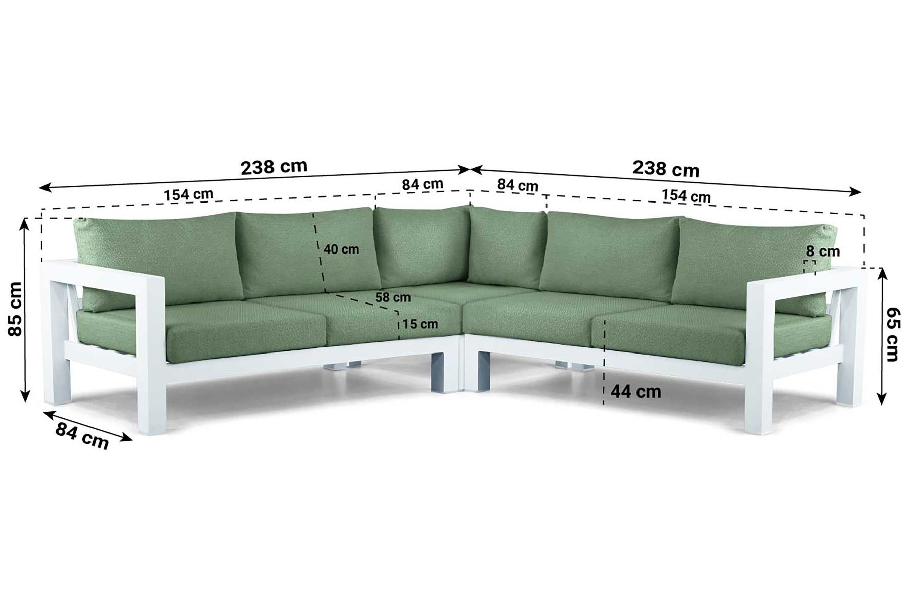Lifestyle Luca hoek loungeset 3-delig thumbnail