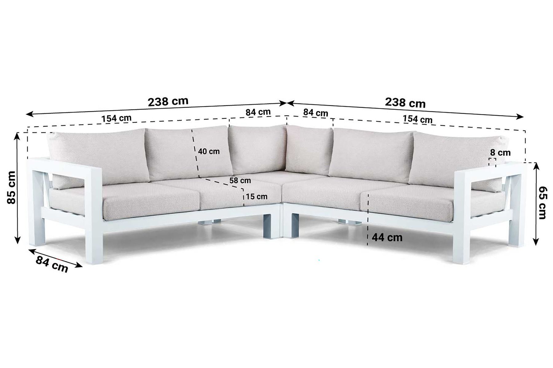 Lifestyle Luca hoek loungeset 3-delig thumbnail