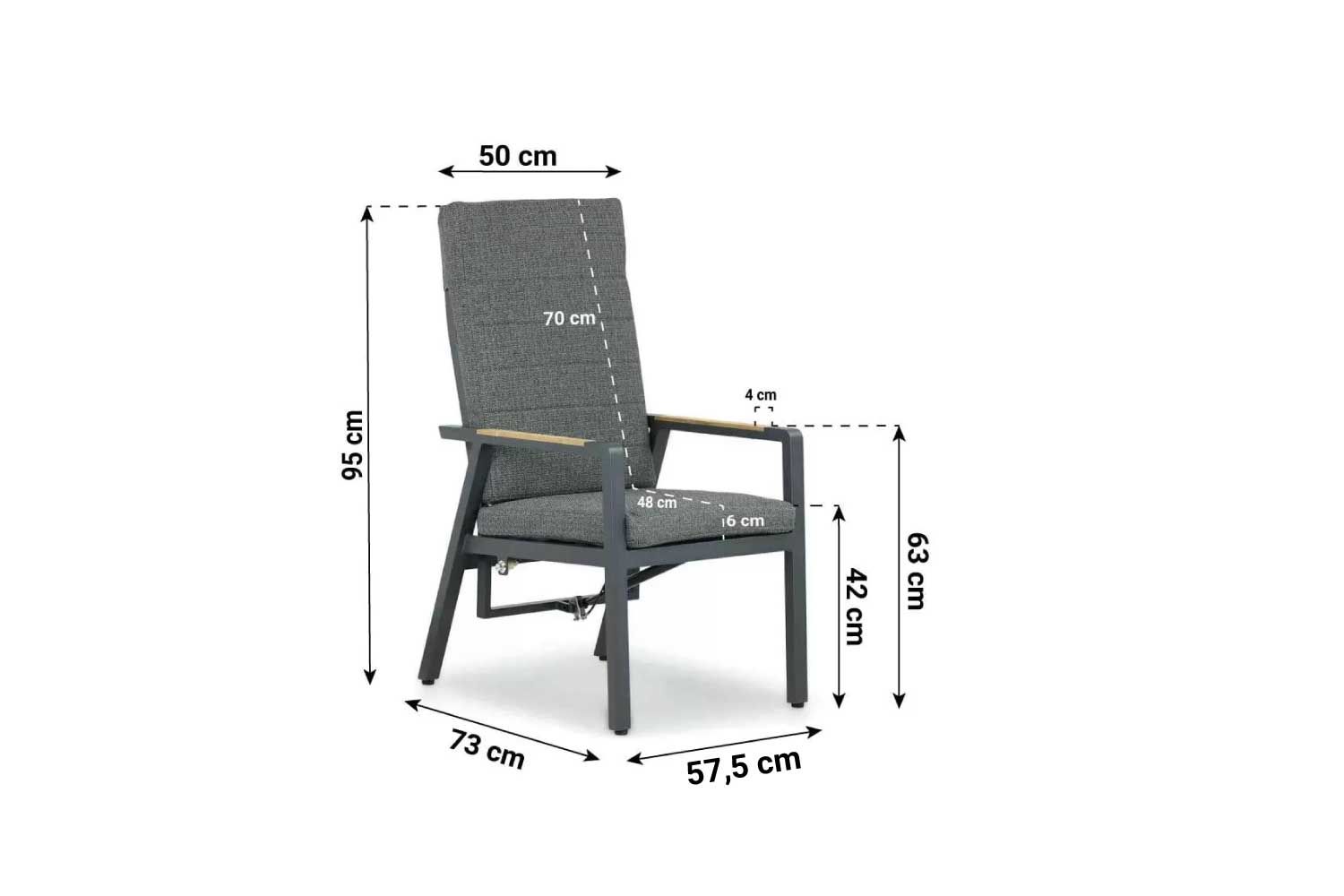 Lifestyle Marseille/Palermo 215 cm dining tuinset 7-delig